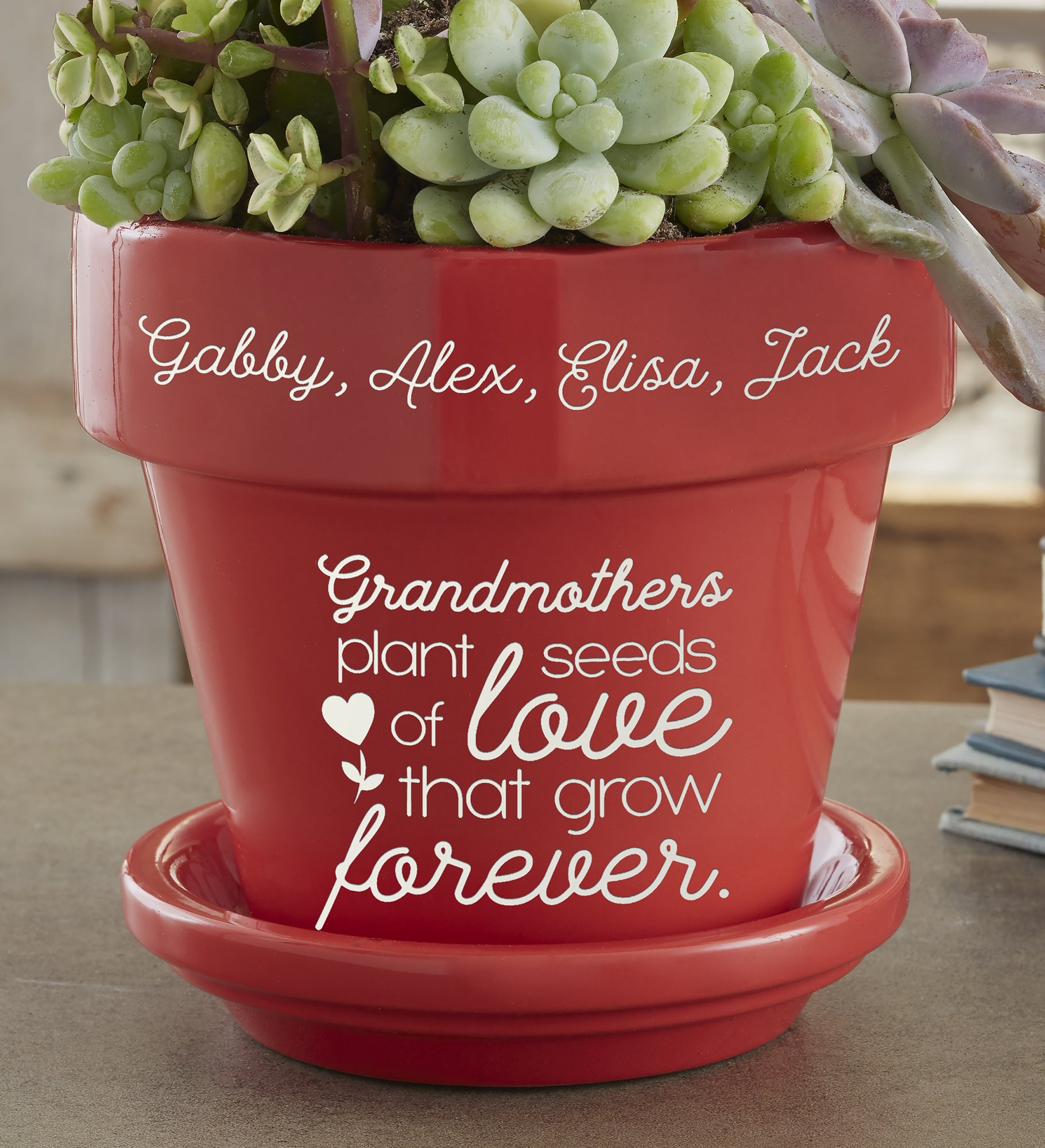 Seeds of Love Personalized Flower Pot for Grandma